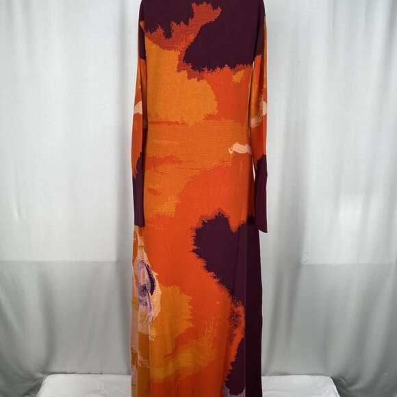 NEW RODEBJER  Women’s Clemins Art Knitted Maxi Dress – Orange Flame Multi Size S - Picture 5 of 8